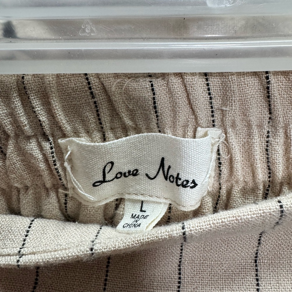 Love Notes Beige Striped Jumpsuit - image 4